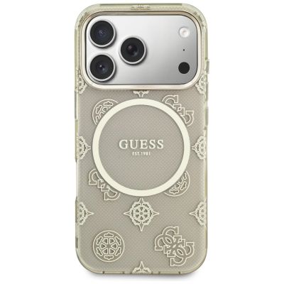 3. Guess IML Peony Dot MagSafe Hülle für iPhone 17 Pro – Beige