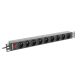 9. Lanberg PDU-09E-0300-BK RACK Steckdosenleiste (7 x UTE; 16 A (3680 W); 3 m; schwarz)
