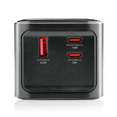 6. EVERACTIVE POWERBANK 27.000 mAh, 1x USB, 2x USB-C, 162,5 W, QC4+, INTEGRIERTE TASCHENLAMPE, LCD-DISPLAY, SCHWARZ EB-27Q