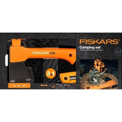 FISKARS AXT X5 - XXS + MESSER + SÄGE