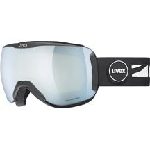 Uvex Downhill 2100 CV Skibrille für Wintersport, Schwarz, Unisex, weiße sphärische Scheibe