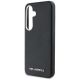 6. Karl Lagerfeld Saffiano Vollumwickelte MagSafe Hülle mit länglichem Metalllogo für Samsung Galaxy S25+ - Schwarz