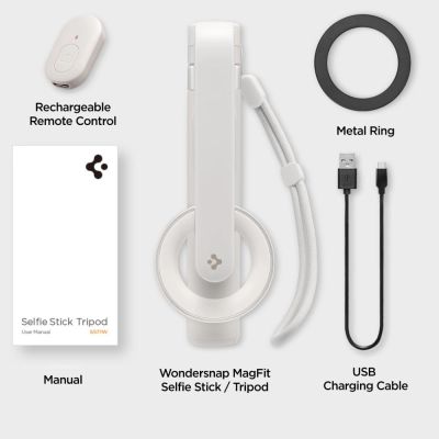 12. Spigen S571W MagSafe Bluetooth-Selfie-Stick mit Stativ – Beige