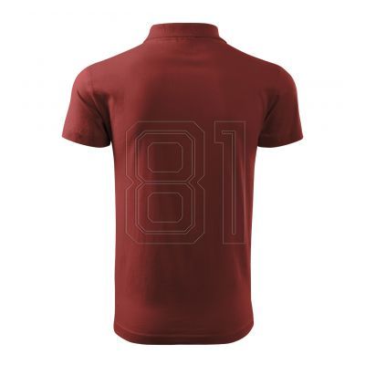 4. Malfini Single J. M MLI-20213 Burgunder Poloshirt