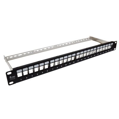 Patchpanel 19" ALANTEC modular 24 Ports 1U mit Halterung, unbestückt