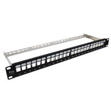 Patchpanel 19" ALANTEC modular 24 Ports 1U mit Halterung, unbestückt