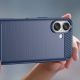 5. Carbon Case Silikonhülle für iPhone 16 Plus – blau