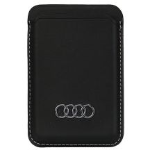 Audi Kunstleder-Magnetbrieftasche kompatibel mit MagSafe – schwarz