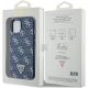8. Guess 4G Triangle Metal Logo Hülle für iPhone 15 Plus / 14 Plus – Blau