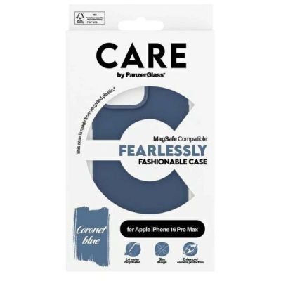 4. CARE by PanzerGlass Fashion Case mit MagSafe für iPhone 16 Pro Max – Blau