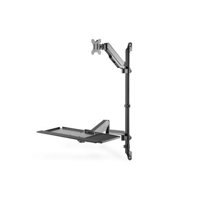 Einzelner, wandmontierter Monitorarm mit LCD-Bildschirm und Tastatur, max. 32 Zoll, max. 8 kg, neig- und schwenkbar