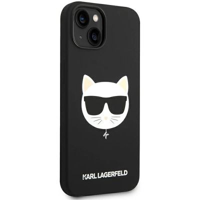 4. Karl Lagerfeld KLHMP14MSLCHBK iPhone 14 Plus 6.7" Hardcase schwarz / schwarzes Silikon Choupette Head Magsafe