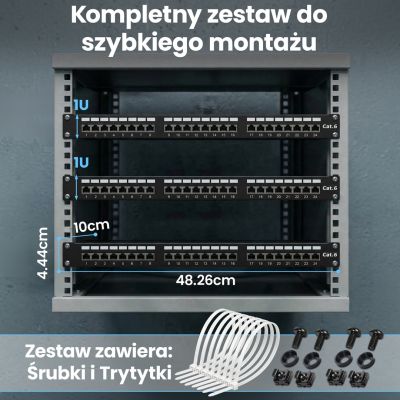 20. Patchpanel Extralink EX.9830 (1U; Kat. 5e; 24xRJ-45)