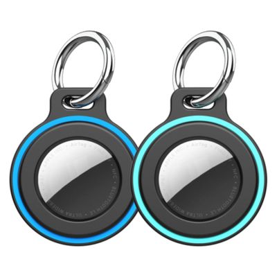Airtag-Hülle mit Federverschluss, 2er-Set – schwarz