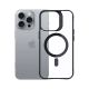 5. 3mk Satin Armor MagCase Hülle mit MagSafe für iPhone 16 Pro – transparent mit schwarzem Rahmen