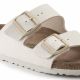 4. Birkenstock Arizona Vegan Damen Textil Narrow Eggshell Flip-Flops für schmale Füße (1022679)