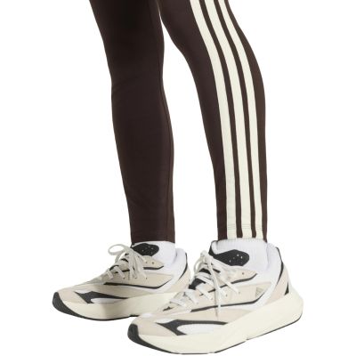 5. adidas Essentials Leggings mit 3 Streifen für Damen, Braun, KS6286