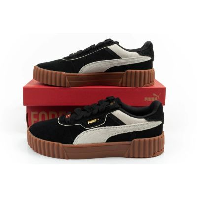 10. Puma Damen-Sportschuhe, Sneaker Carina 3.0, Leder, Schwarz, modisch