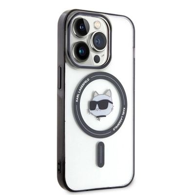 4. Karl Lagerfeld KLHMP15XHCHNOTK iPhone 15 Pro Max 6,7" transparentes Hardcase IML Choupette`s Head MagSafe