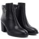 4. Schwarze Damen-Stiefeletten mit Absatz M.Daszyński SA250-4