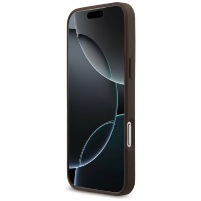5. Guess 4G Circle Classic Logo MagSafe Hülle für iPhone 17 Pro Max - Braun
