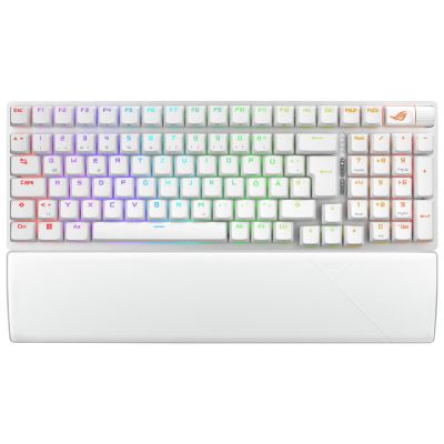 ASUS ROG Strix Scope II 96 Kabellose Gaming-Tastatur USB + RF + Bluetooth QWERTZ Deutsch Weiß