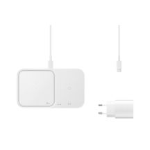 Samsung Wireless Charger Duo (mit Reiseadapter), Weiß