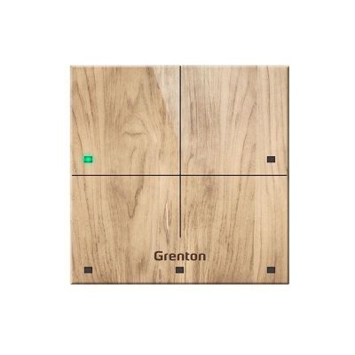 GrentonTouch-Panel / 4 Touchfelder / TF-Bus / helle Holzfront