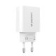 4. Wozinsky WLS-20W 20W USB-A/USB-C-Wandladegerät mit 1 m USB-C-Kabel – Weiß