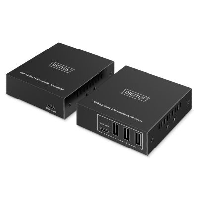 5. Verlängerungskabel (Extender) über verdrilltes Paar Kat. 6A USB 3.1 Gen1 bis zu 100 m, 3x USB-A, 1x USB-C bis zu 5 Gbit/s, 1x RJ45 (Gigabit Ethernet) - Set (Empfänger/Sender)