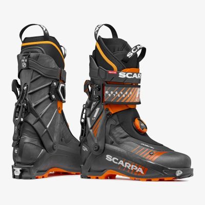 6. Scarpa F1 LT Skitourenschuhe – Carbon/Orange