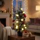 6. Dekorativer Weihnachtsbaum Kaprun im 20-LED-Topf mit Kugeln, Höhe: 90 cm