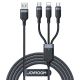 Joyroom Multi-Use Series S-A18 3in1 USB-A – Lightning /USB-C/Micro-USB-Kabel 0,3 m – Schwarz