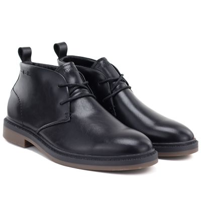 4. Big Star UU174276 Herren-Ankle-Boots aus Leder, ungefüttert, Schwarz
