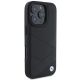 4. BMW Signature Lederhülle mit Crossing Lines Pattern für iPhone 16 Pro – Schwarz