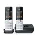 14. Gigaset COMFORT 500A Duo-Telefon (Analog/DECT) mit Anrufernamen und --ID, Schwarz/Silber