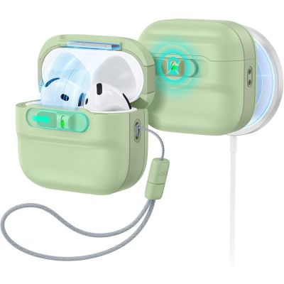 Hülle ESR Pulse HaloLock MagSafe für Apple AirPods 4 / 5 - hellgrün