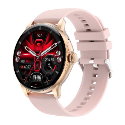 3. Rubicon RNCF35 ROSÉGOLD Damen-Smartwatch Armband + Armband Pink