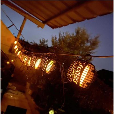 21. Solarlampen-Feuerbälle 7 cm 5 Stück