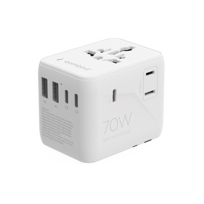 6. GEMBIRD UNIVERSAL REISEADAPTER 70W, WEISS