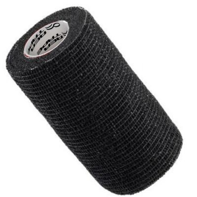 3. REA TAPE ELASTISCHE BANDAGE COHESIVE BAND SELBSTHAFTEND 4,5 M 7,5 CM SCHWARZ