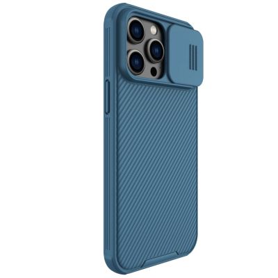 3. Nillkin CamShield Pro Hülle iPhone 14 Pro Max Gepanzerte Abdeckung Kameraschutz Blau