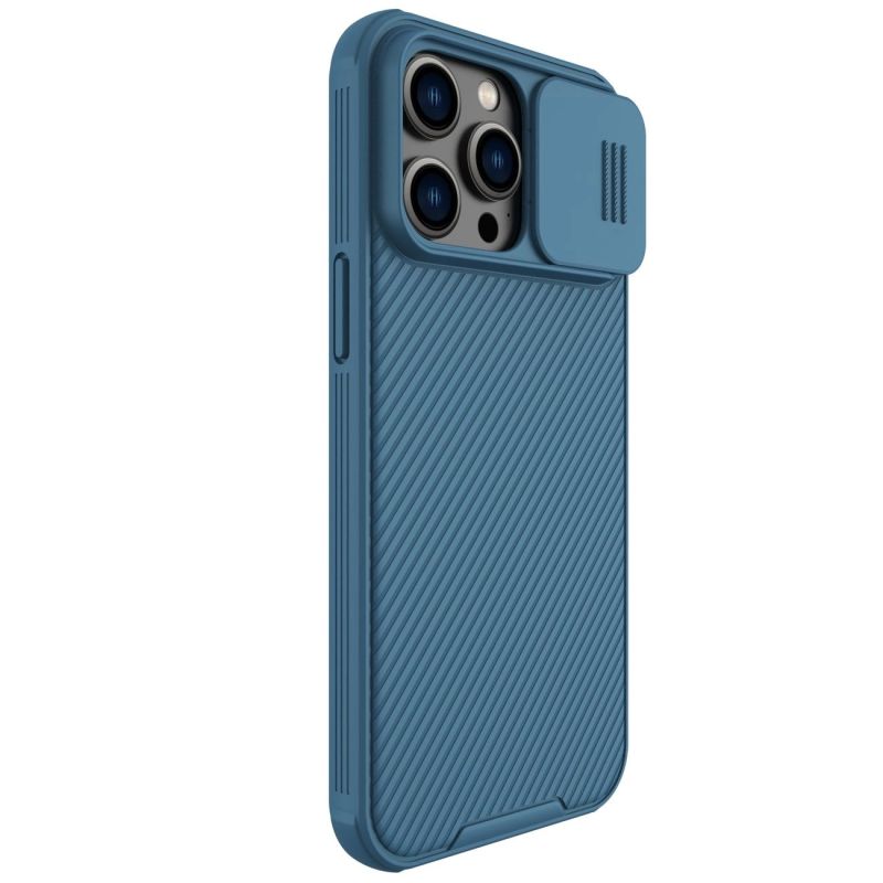 3. Nillkin CamShield Pro Hülle iPhone 14 Pro Max Gepanzerte Abdeckung Kameraschutz Blau