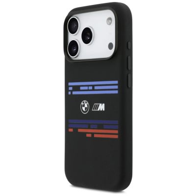 2. BMW M Silikonhülle mit horizontaler Linie und MagSafe-Funktion für iPhone 17 Pro – Schwarz