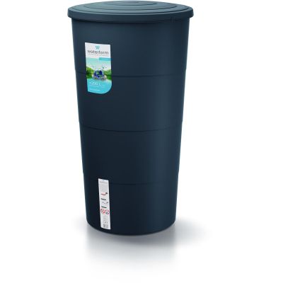 8. Regenwassertank, glatt, 200 l, Anthrazit