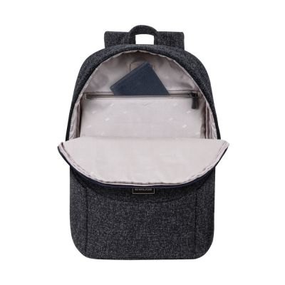 12. RIVACASE Anvik 15,6"-Laptop-Rucksack, 15 l, schwarz, aus wasserdichtem Material, Fächer für ein 10,5"-Tablet, Smartphone, Dokumente, Zubehör, Trinkflasche
