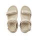 5. Lee Cooper Damen-Sandalen mit Klettverschluss für den Sommer am Strand, hellbeige Creme