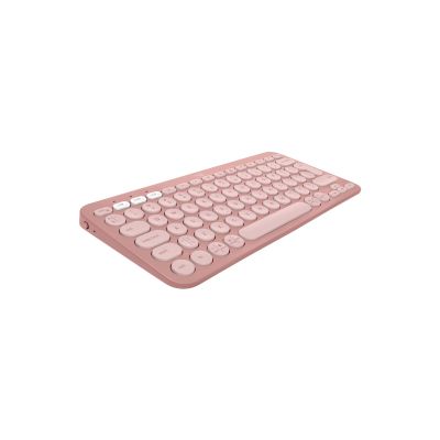 5. Logitech Pebble 2 Combo Tastatur und Maus (universell, kabellos per Funk + Bluetooth, QWERTZ-Tastatur, amerikanische und internationale Tastatur, Pink)