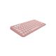 5. Logitech Pebble 2 Combo Tastatur und Maus (universell, kabellos per Funk + Bluetooth, QWERTZ-Tastatur, amerikanische und internationale Tastatur, Pink)