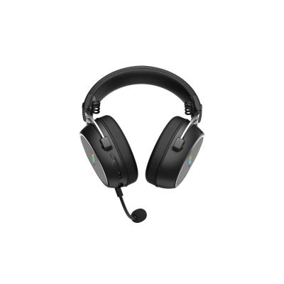 6. HATOR Hypergang 3 Kabelloses Headset mit kabellosem Kopfbügel, Gaming-Anschluss, USB Typ-C / USB Typ-A, Bluetooth, Schwarz